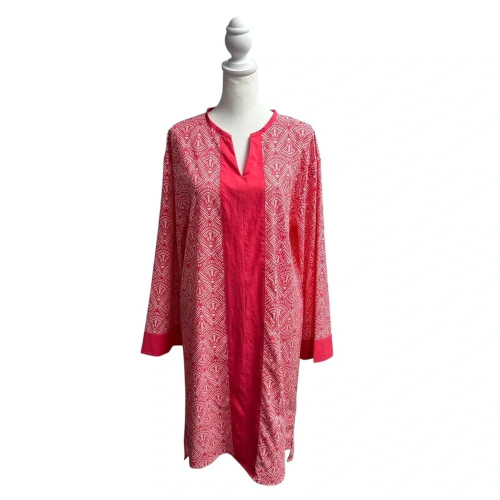 Coolibar UPF 50+ Women's Calvada Cover-Up Dress Sun Protective Pink Small S - Picture 2 of 11